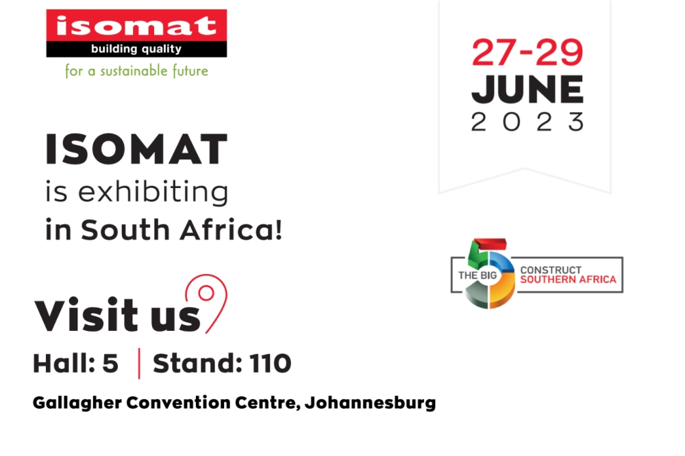 Η Isomat στην έκθεση "The Big 5 Construct Southern Africa"