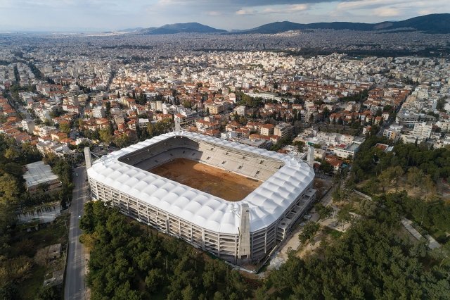 Στέγαστρο γηπέδου ΑΕΚ - Ανέγερση μεταλλικού φορέα & τοποθέτηση μεμβράνης επικάλυψης