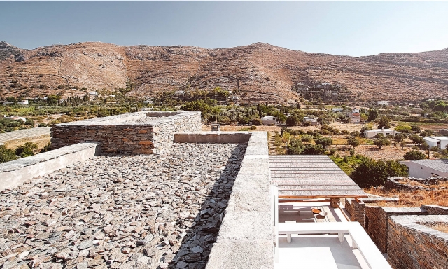 Δώμα με σύστημα συλλογής βρόχινου νερού