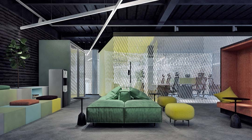 Open plan χώροι κτιρίου γραφείων